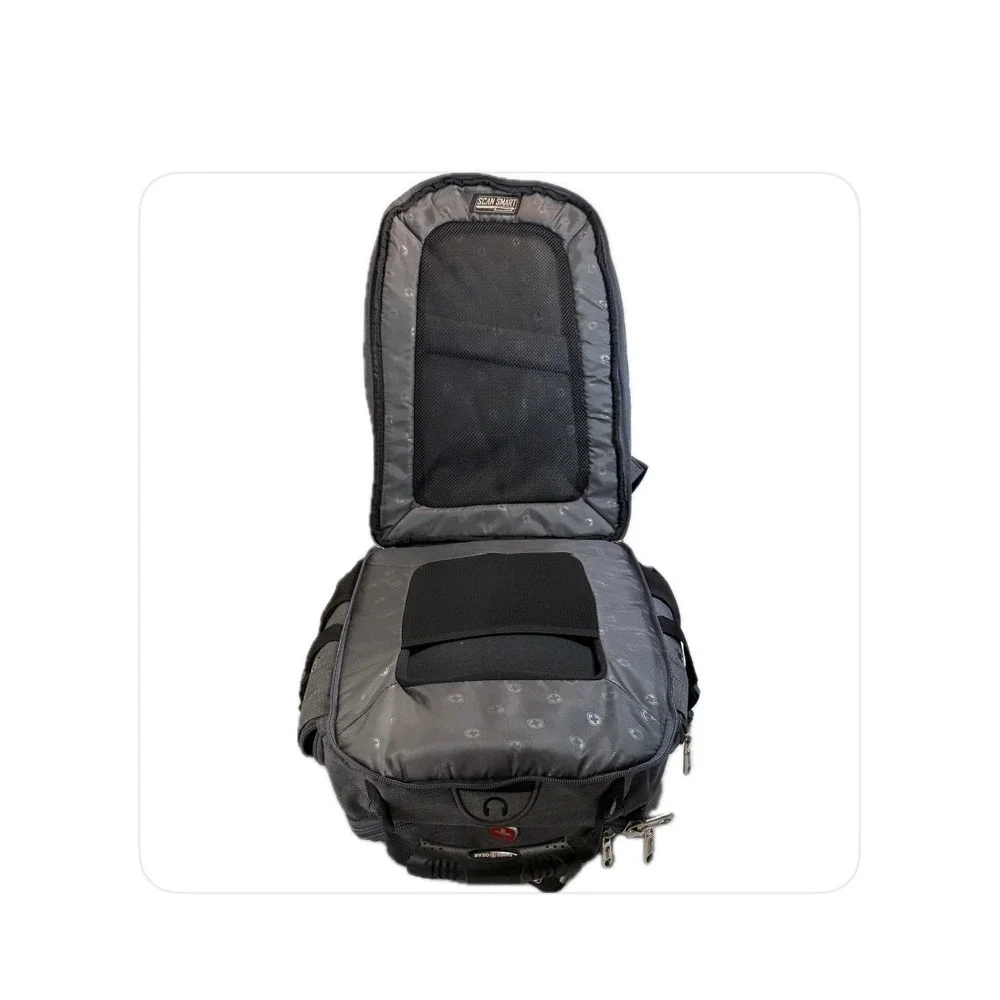 SwissGear ScanSmart Laptop‎ Backpack Gray Travel Business School Bag Heathered